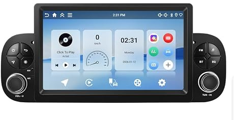 Fuluku 4+64GB Android 15 Autoradio für FIAT Panda 2013–2020 Drahtlos Carplay Android Auto AutoRadio Mit Bildschirm 7 In-Cell Touchscreen Radio mit Navi WiFi RDS/FM Bluetooth EQ SWC Rückfahrkamera Mic