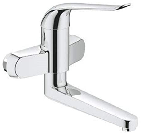 GROHE Euroeco Spezial - Einhand- Waschtischbatterie (wassersparend, Mengenbegrenzung, schwenkbarer Gussauslauf), chrom, 32772000