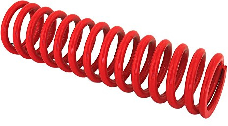 Druckfeder f. oben verstellbares Federbein - ø Draht 7 mm, ø Innen 41 mm, Länge ca. 209 mm - rot pulverbeschichtet