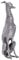 FineBuy Dekoration Design Dog aus Aluminium silbern Windhund Skulptur Hundestatue