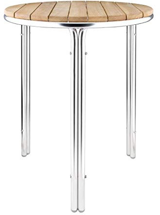 Bolero gl981 rund Esche und Aluminium Tisch
