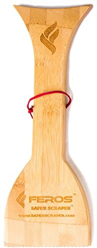 FEROS Safer Scraper - Wood BBQ Holzgrillreiniger - Reinigt oben und zwischen Grillrosten - Zum Ölen & Reinigen von Grills - Nachhaltiger Ersatz für Drahtborstenbürste