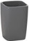 WENKO Zahnputzbecher Faro Grey - Zahnbürstenhalter für Zahnbürste und Zahnpasta, Keramik, 7.5 x 10.7 x 7.5 cm, Grau