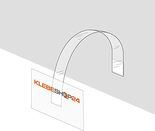 KLEBESHOP24 Regalwobbler rechteckig | Transparent | 15 mm x 150 mm | Verschiedene Verpackungseinheiten | für z.B. Verkaufsschilder, Hinweisschilder oder Dekorationen / 20 Stück