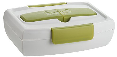 Trudeau Porta Alimentos con Cubiertos, Plástico, 15x15x8 cm