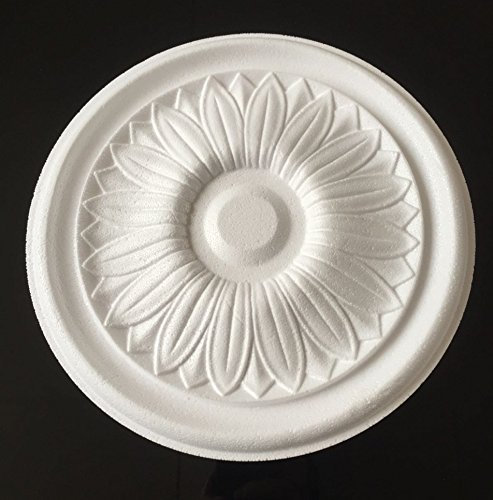 Decoflair EPS-Rosette B15 Wand Stück Deckenrosette Ø 255 mm Deckendekoration Dekorrosette weiss