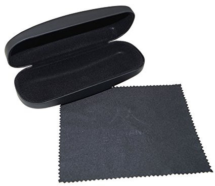 Montana Eyewear Brillenetui - Testsieger Etui - Gummiertes Etui mit Klappverschluss/Korrekturbrillen/Lesebrillen/Hartschale (Schwarz, 2er Pack hoch)