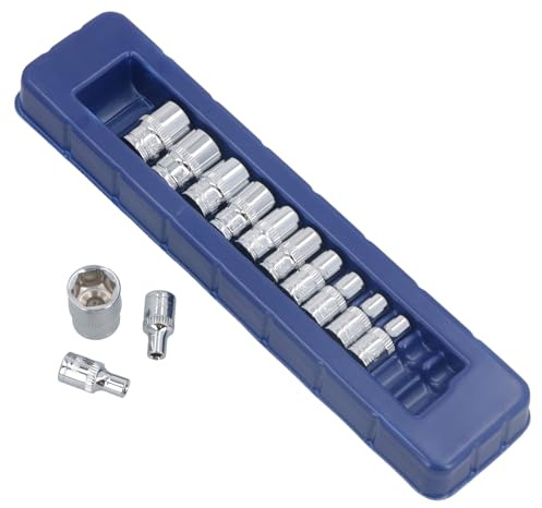 1/4 Drive Shallow Metric MM Sockets 6 Sided Single Hex 4mm - 14mm 13pc