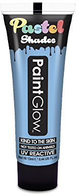 PaintGlow, Neon UV Face & Body Paint, Pastel Colours, Blue, 13ml