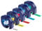 Wonfoucs Etikettenband Kompatibel mit Dymo LetraTag Beschriftungsgerät Bänder 91221-91225,12mm x 4m Etiketten Kompatibel mit Dymo LetraTag LT-100H LT-110T 200B XR XM QX50 Etikettendrucker,5 Farbe