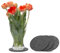 FILU Filzuntersetzer rund 15cm 4er Pack (Farbe wählbar) dunkelgrau - Untersetzer aus Filz für Tisch und Bar als Glasuntersetzer/Getränkeuntersetzer für Glas und Gläser grau