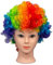 SHATCHI Afro-Perücke, lockiges Haar, für Kostümpartys, Disko-Zubehör, Wohltätigkeitsorganisation, flauschiges Fell, Unisex, 60er, 70er, 80er-Jahre-Design, regenbogenfarben