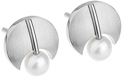 Ernstes Design Ohrringe Perle E250 rund Edelstahl Stecker Ohrstecker Zuchtperle