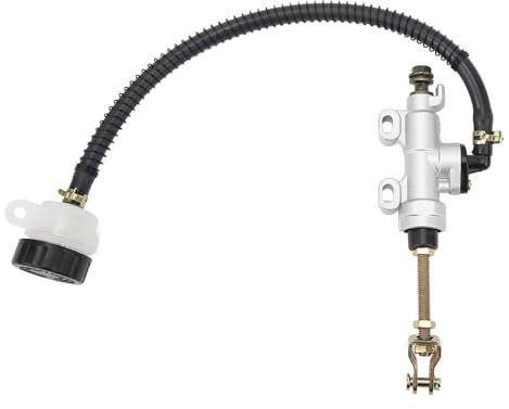 Keenso Motorrad Bremspumpe, Aluminium Hydraulischer Hauptbremszylinder für Motorrad Dirt Bike ATV (weiß)