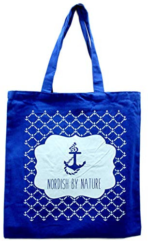 WBWT Tasche Nordish by Nature Anker, Einkaufs-Beutel blau türkis maritim