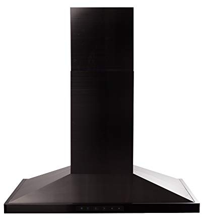 ZLINE 36 Convertible Vent Island Mount Range Hood in Black Stainless Steel (BSGL2iN-36)