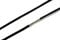 CMJ London Mens/Ladies 3mm Leather Necklace with Sterling Silver Twist Clasp-Genuine Greek Leather Thong/Cord Necklace-Black