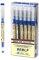 BEMLP Gel-Tintenstift, extra feine Spitze, Kugelschreiber, 0,35 mm, blau, Premium-Flüssigtinte, Tintenroller, schnelltrocknend, für japanisches Büro, Schule, Schreibwaren, 12 Stück