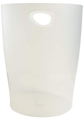 Exacompta 45357D ECOBIN 8er Pack Papierkorb 15 Liter mit Griffen. Eleganter und robuster Papierkorb und Mülleimer im modernen Design glasklar