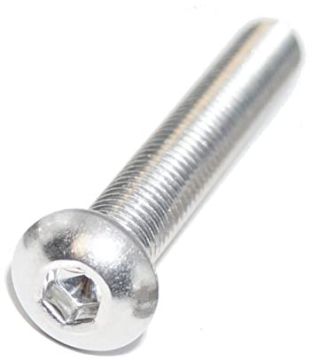 Flachrundkopfschrauben mit Innensechskant M6X16 200 Stück ISO 7380-1 A2 Edelstahl rostfrei Senkkopfschraube, Linsenkopfschraube