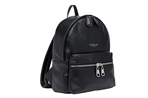 Replay Damen Rucksack aus Kunstleder, Black 098 (Schwarz), Onesize