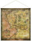 Elbenwald Herr der Ringe Wall Scroll Wandbehang mit Mittelerde Karte 70 x 86 cm Stoff beige