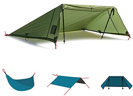 Grand Trunk Moab Mehrzweck-Plane für Hängematten, Camping, Outdoor, wasserdicht, versiegeltes Nylon, mit 8 mitgelieferten Kordelschlössern mit Kordel und Heringen
