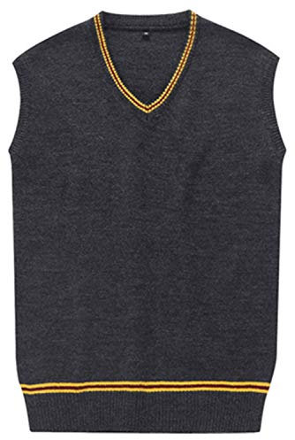 Seaehey Maglione Pullover Magie Cosplay Kostüm Weste V Collo Maglia Senza Maniche Gilet Felpa Mago Robe Halloween Carnevale