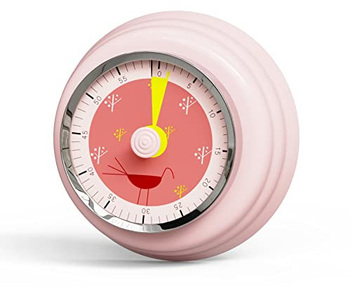 Tiergrade Minuteur de Cuisine, Minuteur de Rappel 360 degrés de Rotation Minuteur mécanique, Minuteur visuel Compte à rebours Minuteur de Cuisine Réfrigérateur magnétique pour Cuisiner, Apprendre