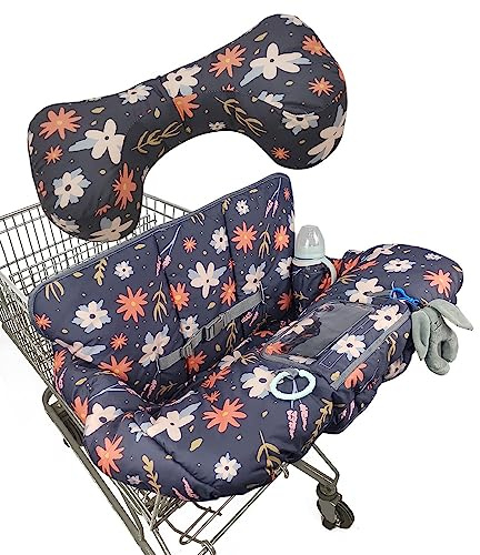 Einkaufswagen-Bezug für Baby/Kleinkind, Gemütlicher Hochstuhlbezug, Dunkelblau