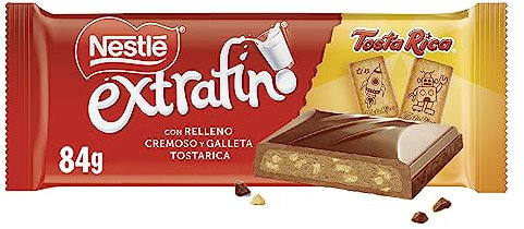 NESTLÉ EXTRAFINO tableta de chocolate con leche y galleta Tosta Rica, 84 g