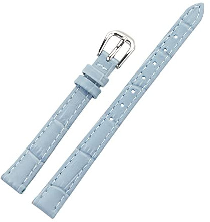 bracelets de montre, bracelet de montre en silicone, bracelet de montre 10mm femmes bracelet de montre en cuir boucle ardillon accessoires de montre for femmes ( Color : Light Blue , Size : 10mm )