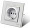 WESA Interrupteur à bouton-poussoir pour lumière domestique,Interrupteur à bouton-poussoir mural pour indicateurs (Steckdose élevé, BLANC)