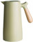 Caraffa Termica per caffè da 1 Litro, Teiera per caffè Sottovuoto a Doppia Parete con Rivestimento in Vetro Thermos per caffè Isolato con Manico in Legno, Mantiene Caldo Freddo(Verde)