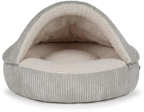 Mypado Shell Cord Hundehöhle (XL, Silber)