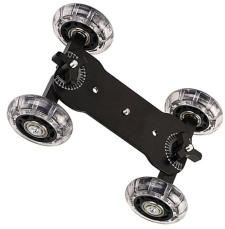 Mini Camera Dolly Roller Car, 10KG Load Rail Roller Track Slider Desktop Dolly Car for DSLR Camera