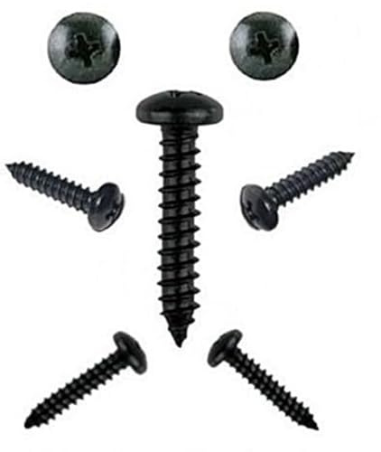 Blechschrauben Linsenkopf DIN 7981 Edelstahl 2,2-4,8 mm Schwarz Brüniert (25, 2,9 x 19)
