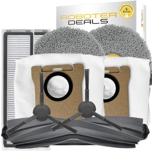 Roboter Deals - Zubehör Set, Ersatzteile für Dreame L20 Ultra Complete (2X Filter, 2X Seitenbürste, 2X Pad, 1x Hauptbürste, 2X Beutel)