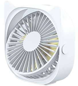 Petit ventilateur portatif petit ventilateur électrique USB dortoir rechargeable portable bureau grand vent bureau silencieux lit chambre réfrigération climatisation mini ventilateur (couleur : blanc