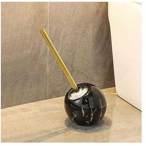 INFJMH Brosse WC Ensemble de brosses de Toilette en céramique, Motif marbre, Brosse de Nettoyage de Toilettes Ronde avec Manche Long, Accessoires de Nettoyage de Toilettes de Salle de Bains Balai WC