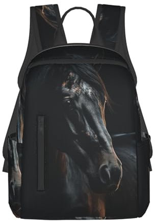 LZQPOEAS Sac à dos de voyage pour ordinateur portable - Sac à dos tendance pour femme et homme - Sac d'ordinateur léger pour la randonnée, noir, One Size