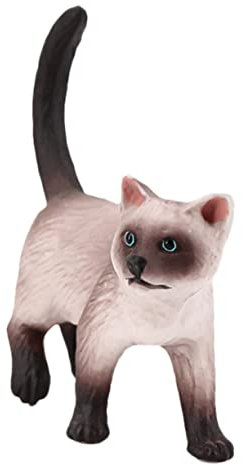 Vaguelly Siamesische Katzenverzierung Katzenmodell Aus Kunststoff Lebensechte Katzenfigur Simulations-katzenmodell Nachahmung Von Katzenspielzeug Siamesisches Katzenmodell Plastik
