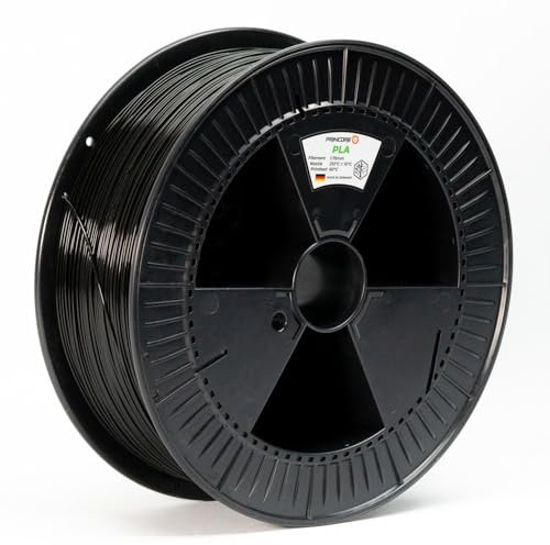 PRINCORE Filament PLA 1.75mm, 3D Drucker PLA Filament, Druckmaterial (Schwarz, 2000g)