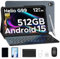 DOOGEE T40PRO 12 inch Android 15 Tablet 2025, Tablet 4G with SIM Card Slots, 2.4K Display& 10800mAh Battery, 20GB+512GB/2TB, 6nm Helio G99, Hi-Res Speaker, Tablets With Keyboard/Mouse/Case/Pen, Gray