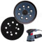 2 Pezzi 125mm Platorello Levigatrice 8 Fori, Platorello Strappo per Makita BO5010, BO5030K, BO5031K, BO5041K, BO5042 DeWalt 151281-08 DW420 DW4388, Tampone Klett per Levigatrice Orbitale