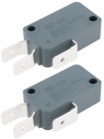 eMagTech 2pcs Microwave Oven Door Switch V15T16-CZ200 Compatible with Honeywell WPW10330566 W10330566 W10217468 16A 250V 1/2hp