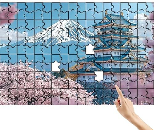 Berg Puzzle 36 Teile Erwachsene, Turm Klassische Puzzles Bastelset Erwachsene, Buntes und Lustiges Lernspiele Set, Herausforderung Spielzeug mit Box für Home Wall Decor, Geschenke für Männer K-1