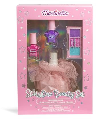 MARTINELIA – Glitter Mist Beauty Set for Girls – Children's Glitter Nail Polish – Non-Toxic – Girl Gift – 1 Unit