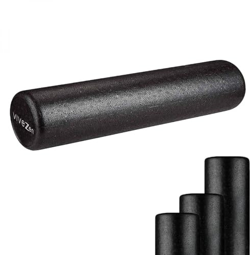 Vivezen - Rouleau de yoga, fitness en mousse EPP haute densité - 60 x 15 cm - Noir - Plusieurs tailles disponibles