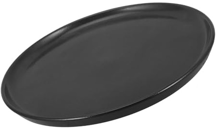 Ciieeo Piatto Nero Opaco per Pizza e Dolci per Ristoranti e Uso Piatto Porcellana Versatile e